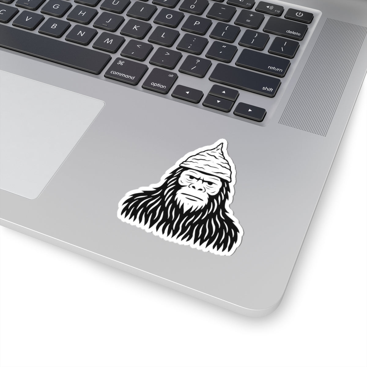 Bigfoot wearing a tinfoil hat, Kiss-Cut Sticker