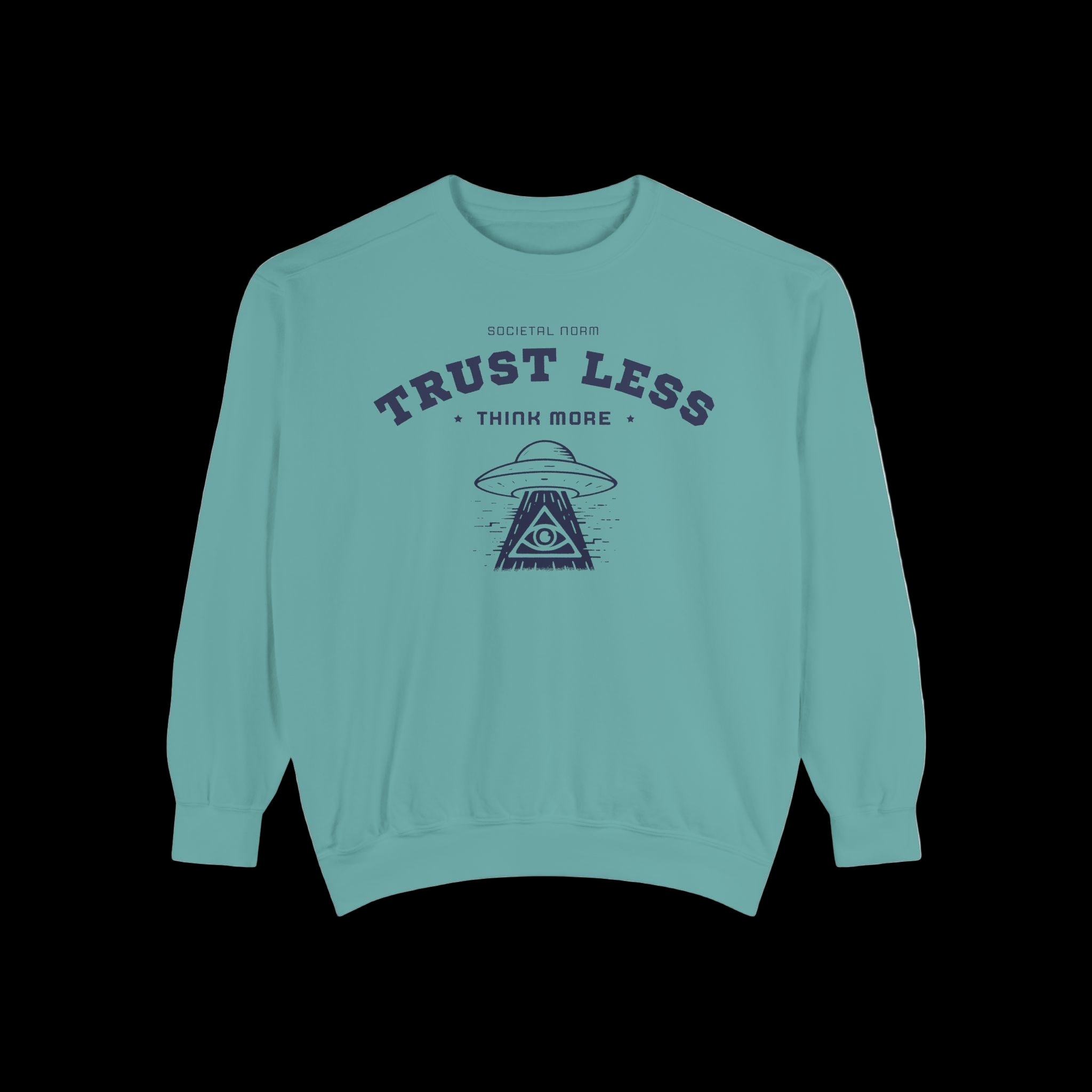 Trust Less, Think More - Unisex Crewneck Sweatshirt