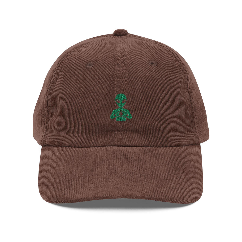 Embroidered Alien Corduroy Cap