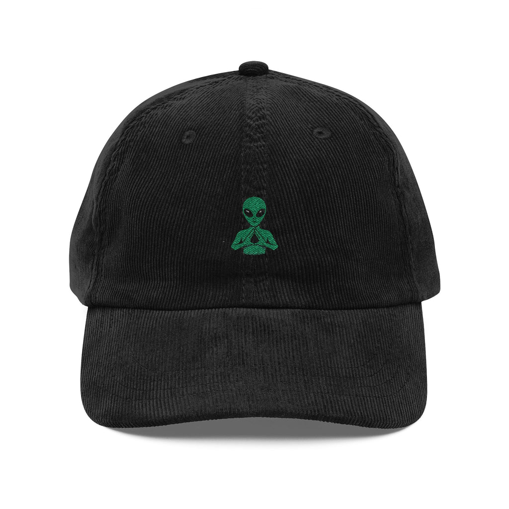 Embroidered Alien Corduroy Cap