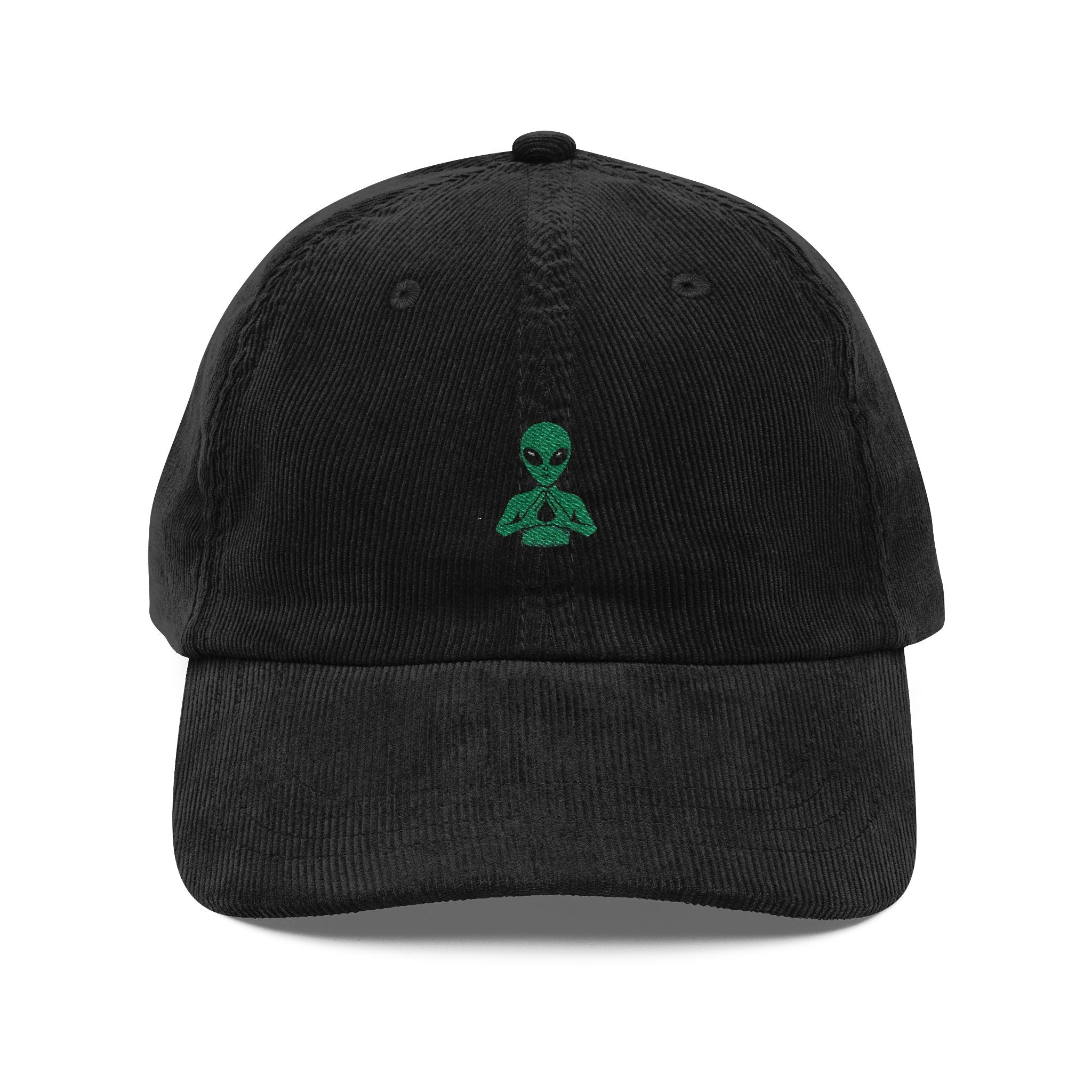 Embroidered Alien Corduroy Cap