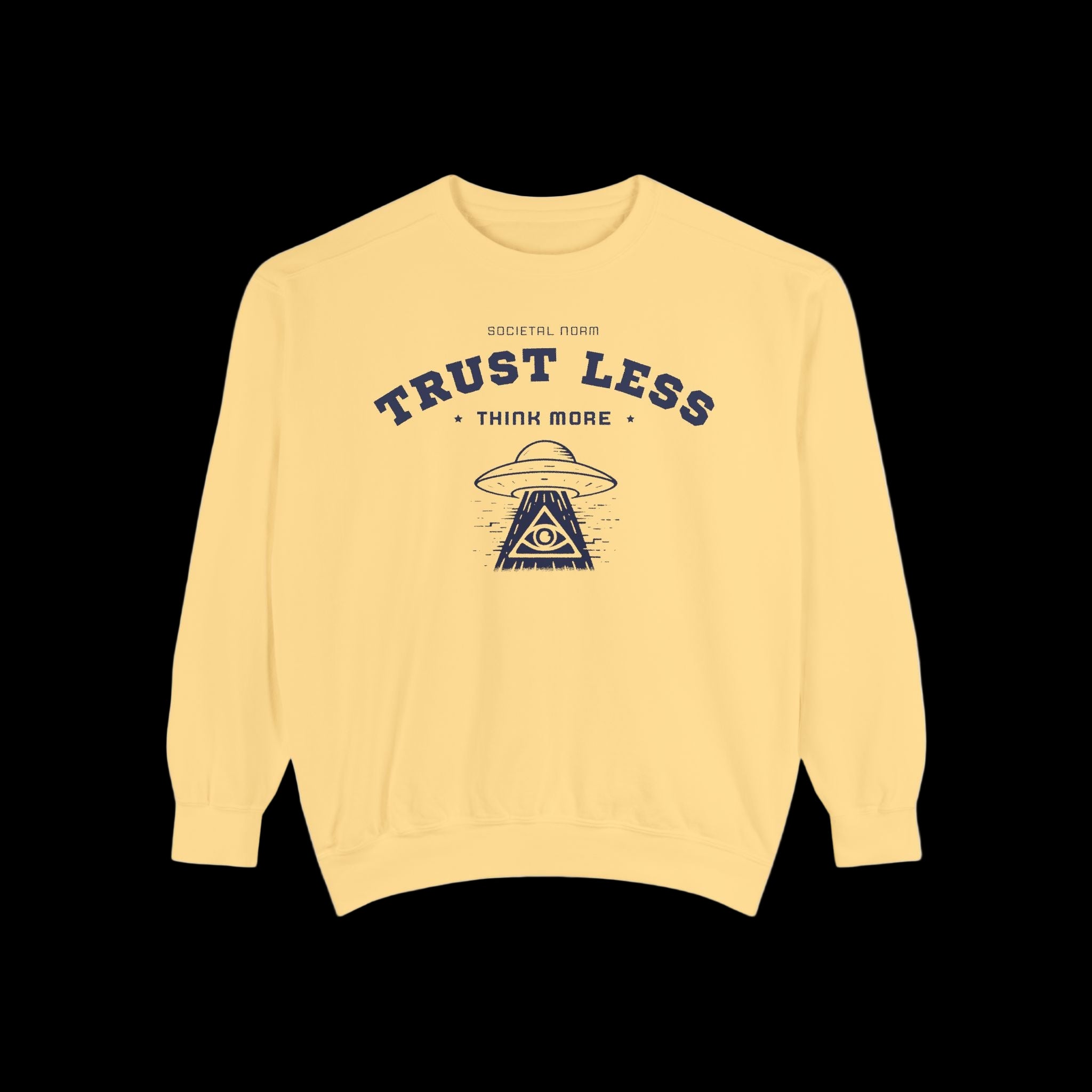 Trust Less, Think More - Unisex Crewneck Sweatshirt